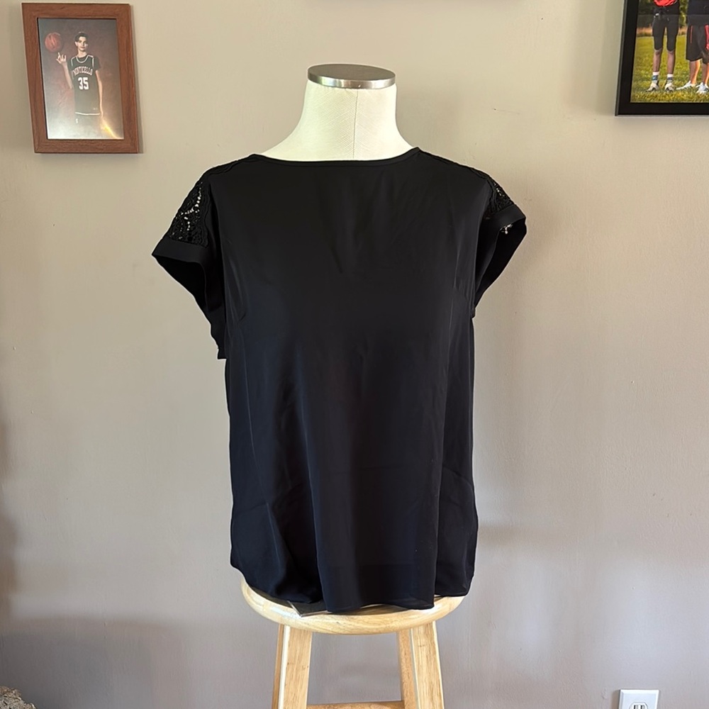 NWT Fortune & Ivy Elegant Black Women's Top